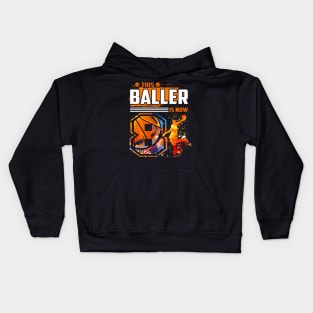 This Baller Is Now 8 Cool Basketball 8Th Birthday 8 Yrs Old Kids Hoodie